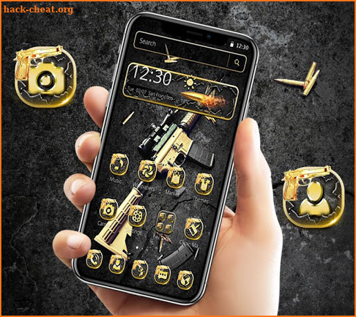 Cool Golden Gun Shooting Theme screenshot