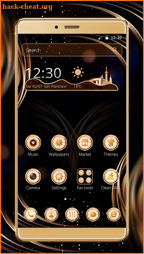 Cool Golden Luxury Black Theme screenshot