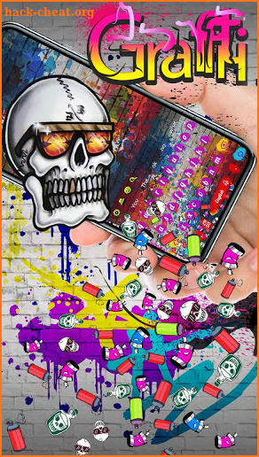 Cool Graffiti Skull Gravity Keyboard Theme screenshot