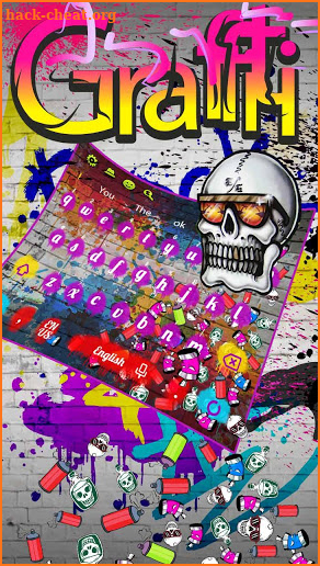 Cool Graffiti Skull Gravity Keyboard Theme screenshot