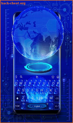 Cool Hologram Keyboard Theme screenshot
