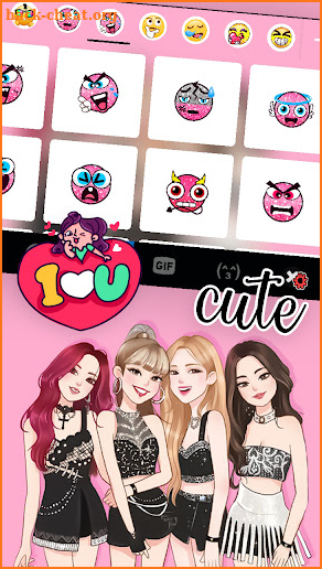 Cool Kpop Girls Keyboard Background screenshot