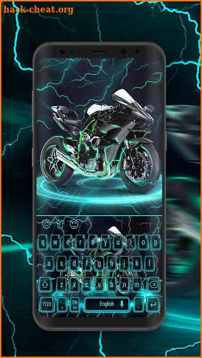 Cool neon motorcycle screenshot