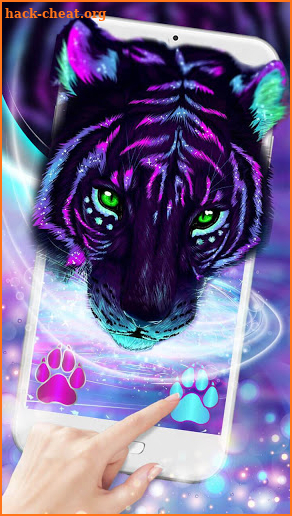 Cool Neon Tiger 3D Live Lock Screen Wallpapers screenshot