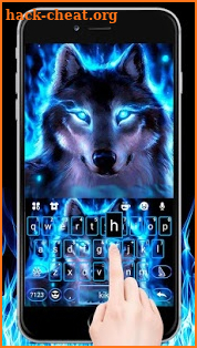 Cool Neon Wolf Keyboard screenshot