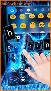 Cool Neon Wolf Keyboard screenshot