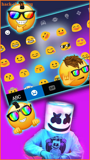 Cool Purple DJ Keyboard Background screenshot