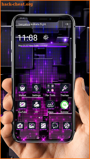 Cool Purple Light Gravity Theme screenshot