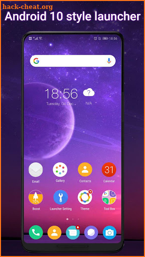 Cool Q Launcher for Android™ 10 launcher UI, theme screenshot