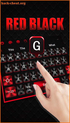 Cool Red Black Keyboard screenshot