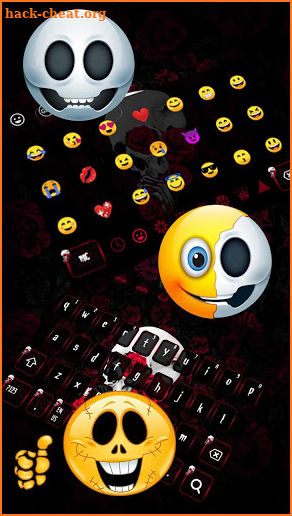 Cool Rose Skull Keyboard Theme screenshot