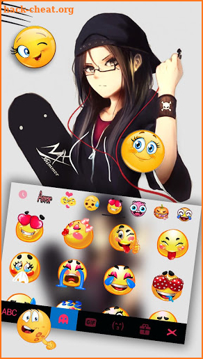 Cool Skate Girl Keyboard Theme screenshot