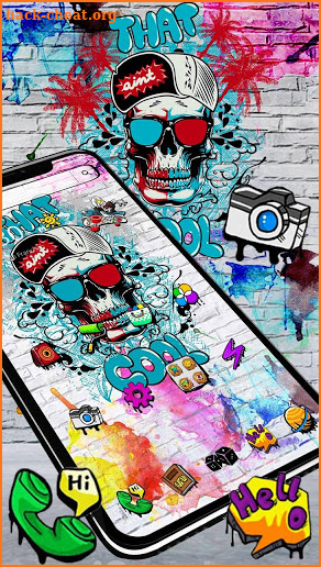 Cool Skull Graffiti Theme screenshot