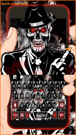 Cool Smoke Skull Keyboard Theme screenshot