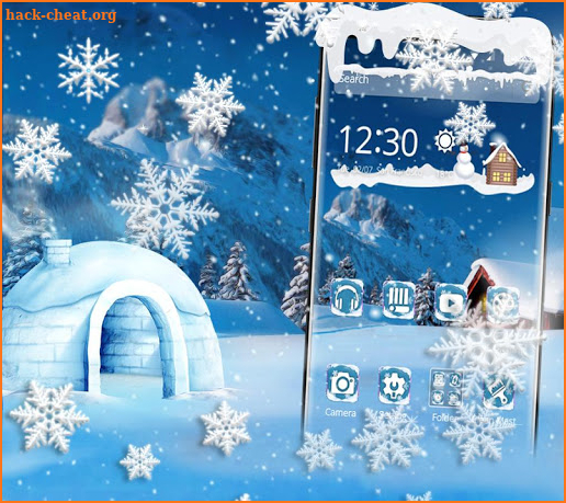Cool Snow Flake Theme screenshot
