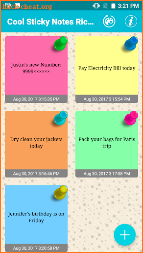 Cool Sticky Notes Rich notepad Text Reminder Chits screenshot