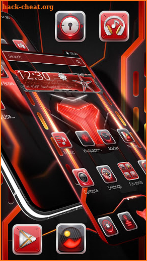 Cool Tech Red Business Theme screenshot