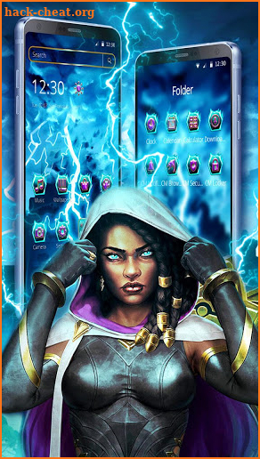 Cool Thunder Girl Theme screenshot