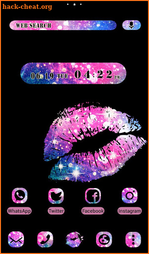 Cool Wallpaper Galaxy Lips Theme screenshot