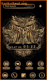 Cool Wallpaper Golden Owl Theme screenshot