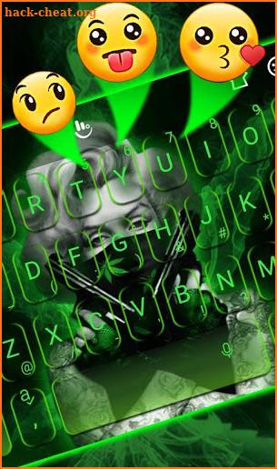 Cool Weed Gun Keyboard Theme screenshot