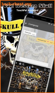 Cool Western Skull Keyboard Theme screenshot