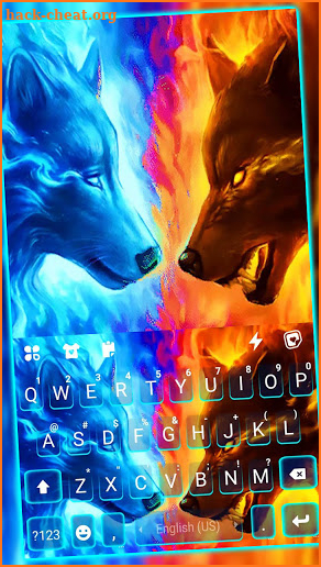 Cool Wolf Live Keyboard Background screenshot