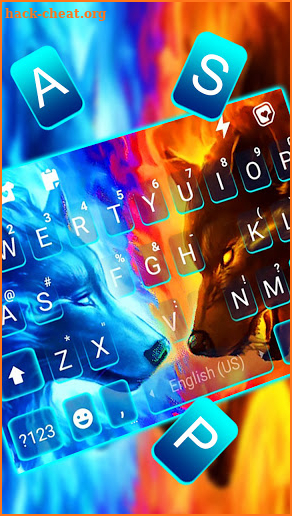 Cool Wolf Live Keyboard Background screenshot