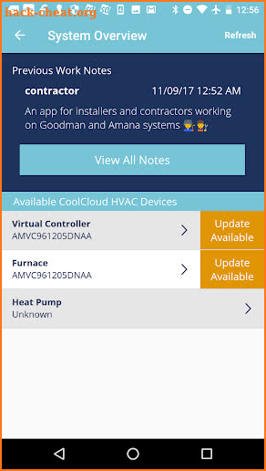CoolCloud HVAC screenshot