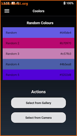Coolors - Pick Color, Random Colors screenshot