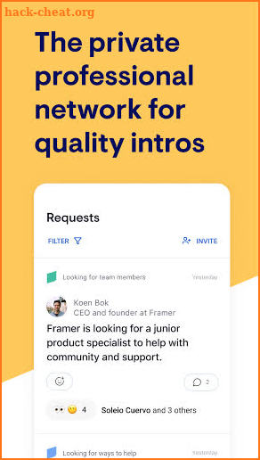 Cooper - Professional network screenshot