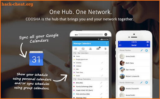 COOSHA Calendar: One Hub. One Network screenshot
