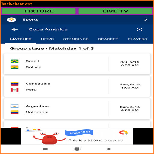 COPA AMERICA 2019 LIVE TV UPDATES (BRAZIL) screenshot