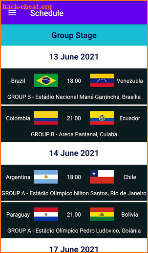 Copa America 2021 Brazil - Live , Schedule & Squad screenshot