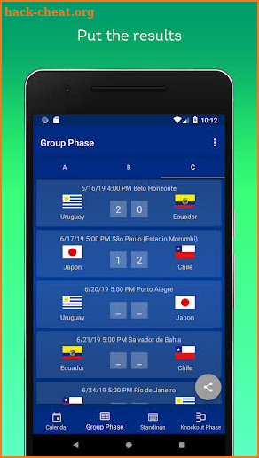 Copa America Calculator screenshot