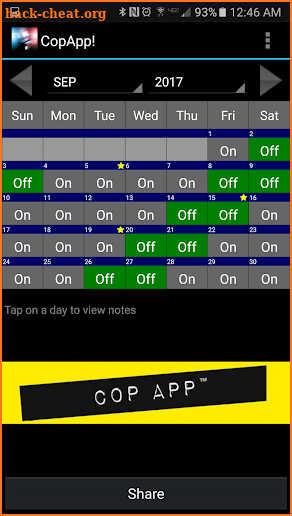 CopApp ! Calendar Schedule screenshot