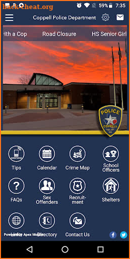Coppell Police Department screenshot