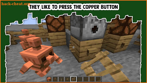 Copper golem MCPE mod screenshot