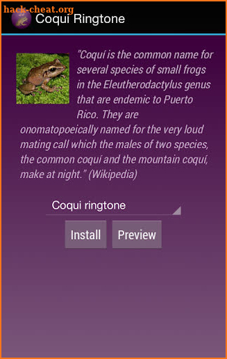 Coqui Ringtone screenshot