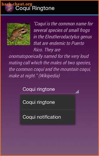 Coqui Ringtone screenshot