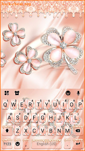 Coral Luxury Clover Keyboard Theme screenshot