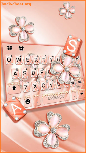 Coral Luxury Clover Keyboard Theme screenshot