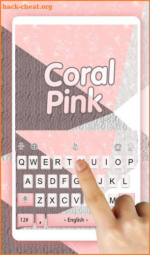 Coral Pink Keyboard Theme screenshot