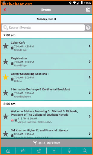 Core-apps Events screenshot