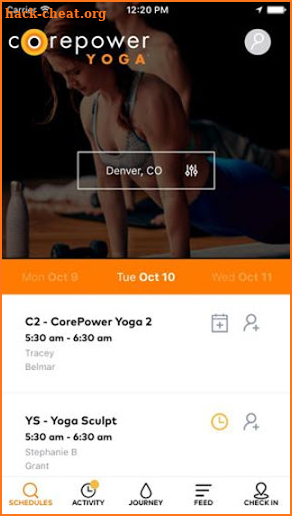CorePower Yoga screenshot