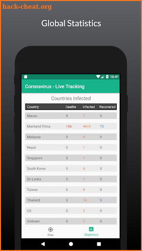Coronavirus Live Tracker & Map screenshot