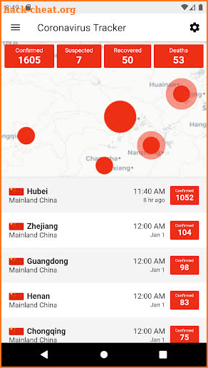 Coronavirus Tracker 2020 screenshot