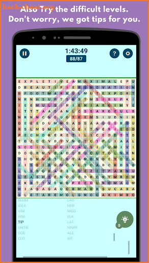 Correct Word Search Puzzle screenshot