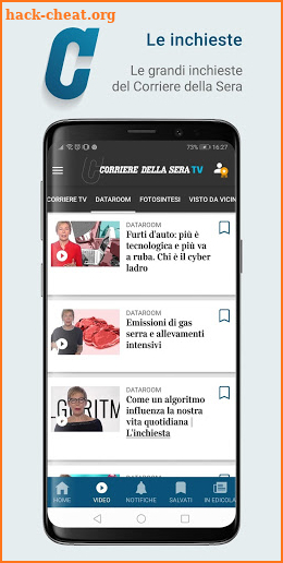 Corriere della Sera screenshot