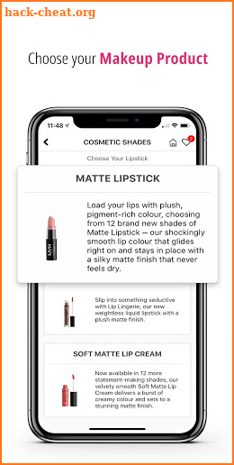 Cosmetic Shades - Find my makeup color shade screenshot